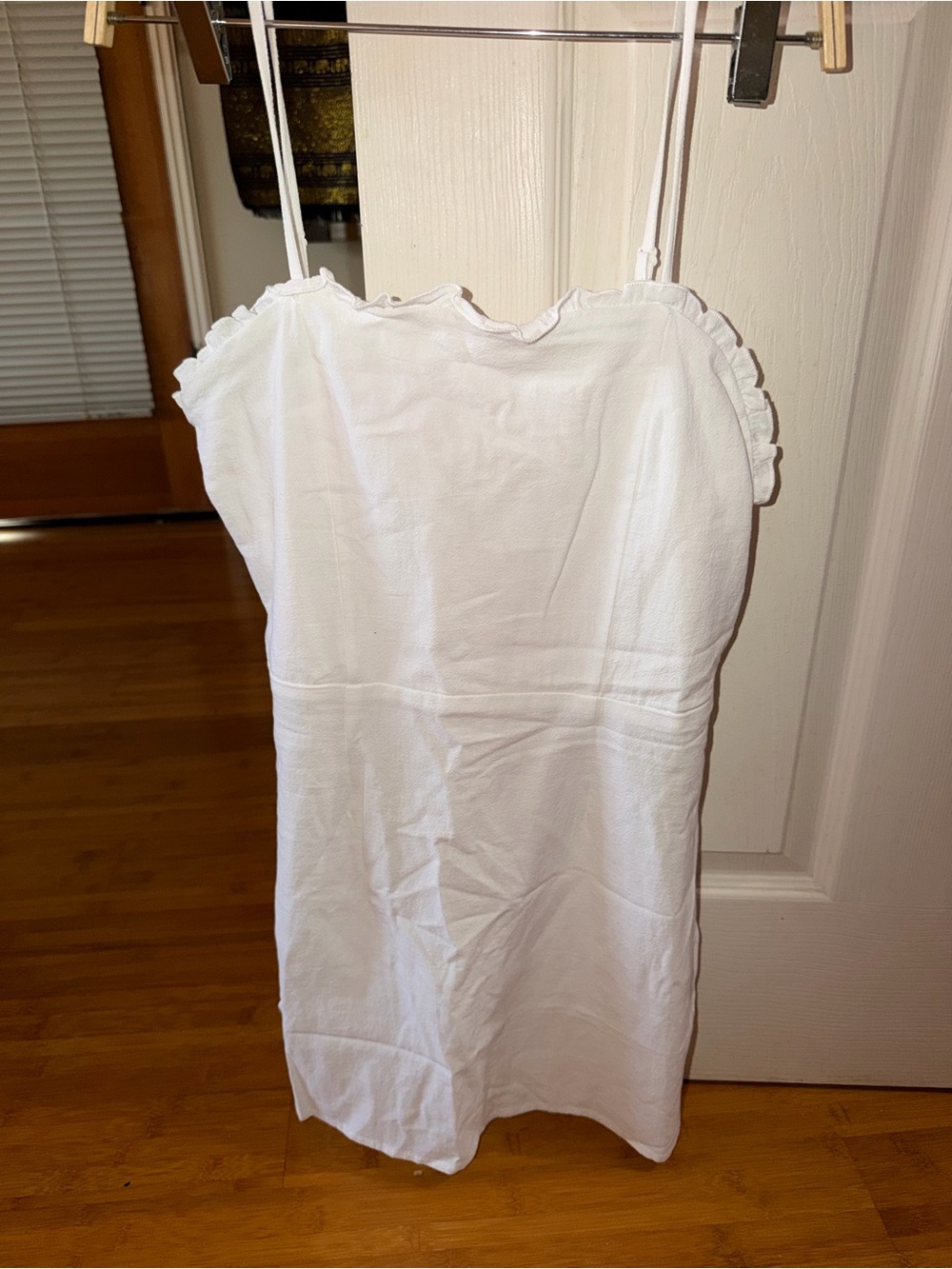 PacSun White Mini Dress with Ruffle Trim
